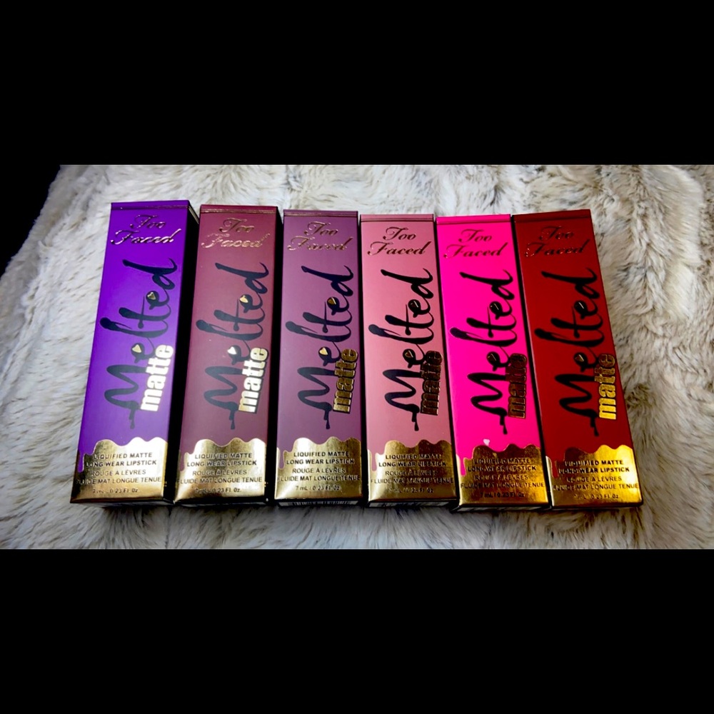 Too faced melted matte lip stain (6 included)